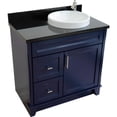 thumbnail image 3 of Bellaterra Home 400700-37R-BU-BGRDR 37 in. Single Sink Vanity with Galaxy Granite Top, Blue & Black - Left Round Sink & Right Drawers, 3 of 10
