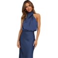 thumbnail image 1 of Robe Longue Plissée Sans Manches en Satin d'Été pour Femmes, 1 of 3
