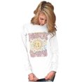 thumbnail image 3 of Boho Positive Thoughts Celestial Sun Women Plus Size Long Sleeve Graphic Tee Brisco Brands 2X, 3 of 5