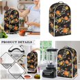 thumbnail image 2 of Suhoaziia Home Blender Cover for Kitchen,Easy to Clean Fall Maple Leaf Pumpkin Mixers Protector,Anti Greasy Snail Notes Thanksgiving Black Coffee Machine Dust Cover, 2 of 6