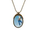 thumbnail image 1 of Deporte de invierno Ski Jumping ilustración Collar Colgante Vintage de bronce antiguo de joyeria de lujo de regalo Unbranded M, 1 of 3