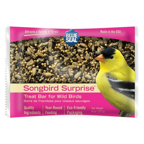 Blue Seal Songbird Surprise Suet Treat Bar for Wild Birds - 8oz Suet Feeded (Pack of 12) - New