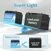 12V LiFePO4 Battery 50Ah, Lithium Batteries with 50A BMS, Rechargeable Deep Cycle, widely used for Trolling Motor, Marine, Camper, RV, Solar Power, Off Grid