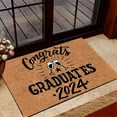 Caihaooo 2024 Graduation Season Velvet Floor Mats Funny Graduation Season Door Mat For