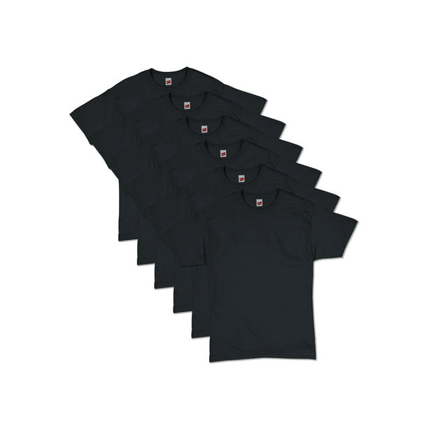 Hanes Hanes Men's Comfortsoft Short Sleeve Tshirt, 6 Pack, Black