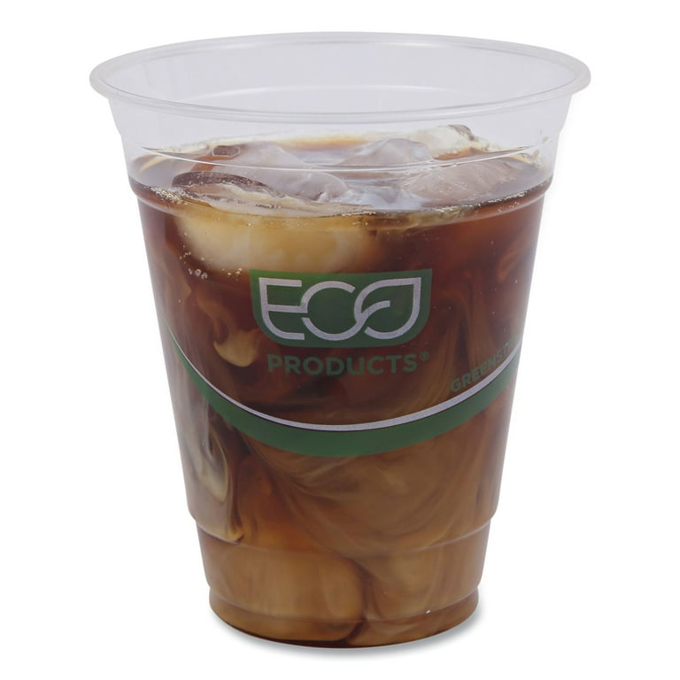 Eco-Products GreenStripe Cold Cups - 12 fl oz - 50 / Pack - Clear - Polylactic Acid (PLA) - Cold Drink