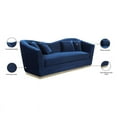 thumbnail image 6 of Meridian Furniture Arabella Velvet Upholstered Sofa in Navy, 6 of 9