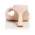 thumbnail image 3 of Sam Edelman Kittie Rosebud Leather Squared Open Toe Slip On Spool Mule Sandals (Rosebud Leather, 10), 3 of 3