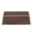 thumbnail image 5 of GVN 100 x 80 Household Application Door & Window Awnings Brown Board & White Holder, Entry Door Outdoor Window window Awning, Front Door Overhang Awning for Sun Shutter, Snow Protection, Hollow Sheet, 5 of 15