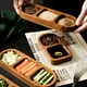 thumbnail image 4 of Bandeja Rectangular de Madera Maciza Bandeja para Condimentos Bandeja para Desayuno Bandeja para Sushi Bandeja para Salsa Bandeja para Condimentos para Cenas de Cocina A, 4 of 5