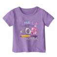 thumbnail image 4 of Back To School Girls Crewneck Short Sleeve T Shirt Top Letter Graphic Printed Funny Gentleman Tops Tee for Boys & Girls, 4 of 4