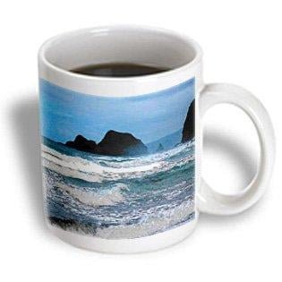 Hawaiian Mugs - 3dRose Ocean Off Hawaii Painting Style, Ceramic Mug, 11-ounce