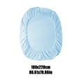thumbnail image 3 of Mouliraty Solid Color Washed Fitted Sheet Piece Mattress Pad Ash Proof Protective Cover Bed Sheet Cover, 3 of 6