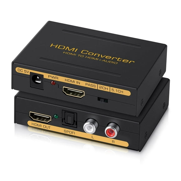 4K60Hz HDMI Audio Extractor and Video Splitter Adapter for Gaming Devices