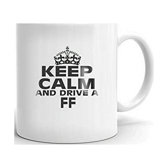FERRARI FF Keep Calm and Drive Coffee Tea Ceramic Mug Office Work Cup Gift 15 oz