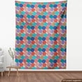 thumbnail image 4 of Ambesonne Flora Fabric by the Yard Upholstery, Digital Drawn Rose Pattern, 3 Yards, Pale Mustard Teal Salmon, 4 of 5