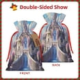 thumbnail image 2 of Naloa Majestic Fantasy Castle Drawstring Christmas Bags, 3D Xmas Gift Bags, Christmas Wrapping Bags, Xmas Goodie Bags, Treat Pouch Bags, Party Favor Bags-Small, 2 of 9
