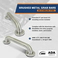 thumbnail image 4 of Highcraft Grab Bar for Bathtubs and Showers, Shower Grab Bars for Seniors and Elderly, Safety Bar for Bathroom 12" x 1.5" ADA Compliant Grab Bar, Heavy Duty Stainless Steel Shower Handle Wall Mount, 4 of 7