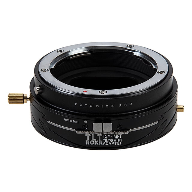 Fotodiox Pro TLT ROKR - Adaptateur de Montage d'Objectif Inclinable / Shift Compatible avec Objectifs Contax/Yashica (CY) SLR pour Fujifilm Fuji G-Mount GFX Appareil Photo Sans Miroir