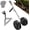 A, variant on Multi Function Cultivator Plow with Double Wheels, Manual Grass Hoe Metal Frame & Sturdy Structure, Manual Garden Push Plow Ideal for Backyard Patio Courtyard Gardening (B)