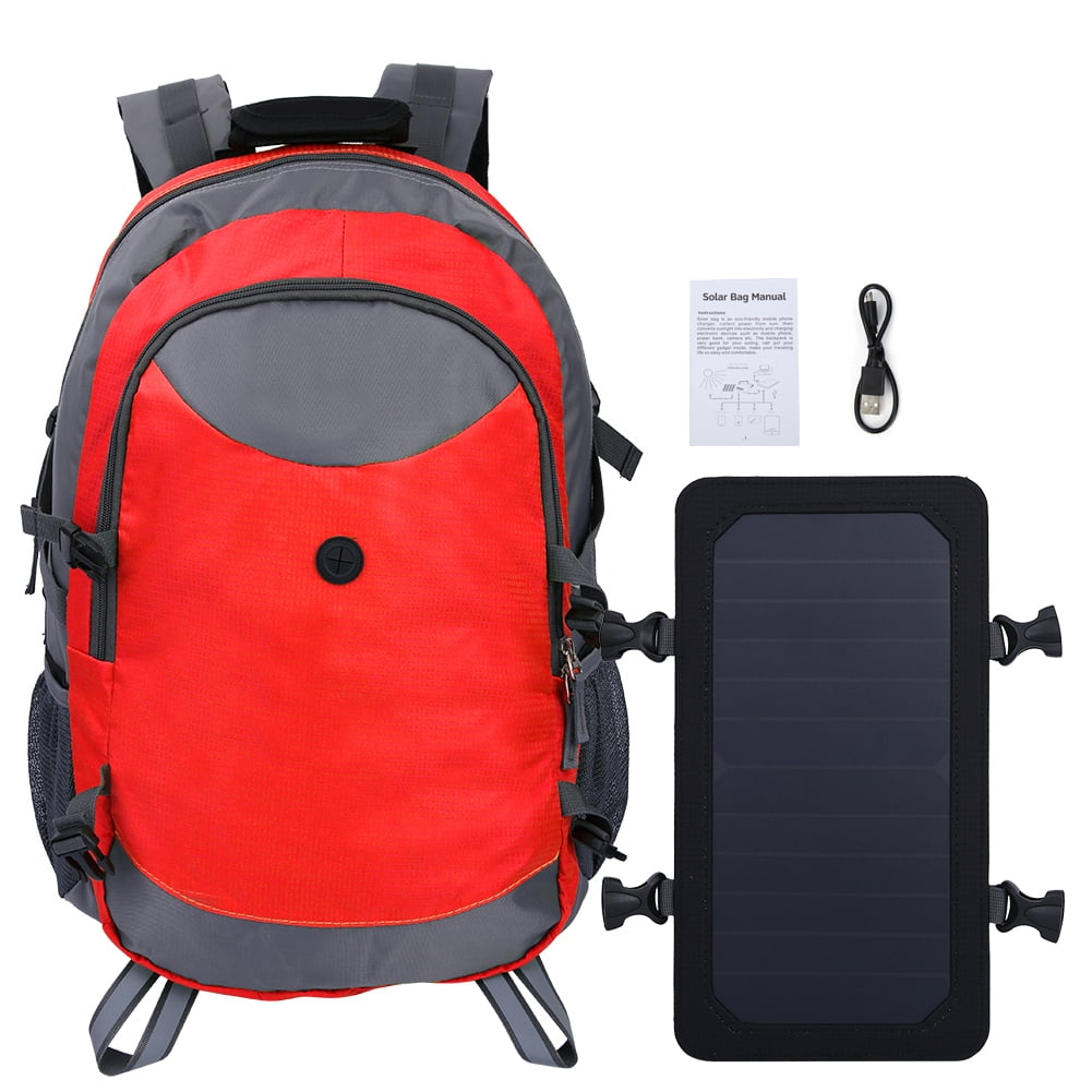 Camping Backpack Solar Backpack, Hiking Solar Shoulder Bag, Hiking For