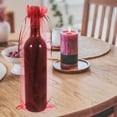 thumbnail image 3 of OULII 10Pcs Sheer Organza Wine Bottle Wraps in Wine Red Color with Convenient Satin Drawstring, 3 of 4