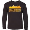 thumbnail image 3 of Inktastic San Antonio Skyline Texas Long Sleeve Youth T-Shirt, 3 of 5