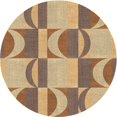 thumbnail image 1 of Ahgly Company Machine Washable Indoor Round Transitional Sienna Brown Area Rugs, 3' Round, 1 of 7