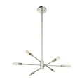 thumbnail image 2 of Lyrique 6-Light Chandelier in Polished Nickel, 2 of 3