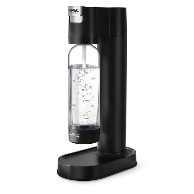 APEC Sparkle Home Soda Maker - Carbonata rápidamente el agua para hacer que cualquier bebida se convierta en refresco/agua burbujeante, botella PET premium de 0,8 l (cilindro de CO2 no incluido)