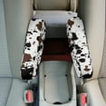thumbnail image 4 of Yuyamidu Cow Print Car Front Seat Armrest Cover Anti-Scratch Car Armrest Handle Cover Soft Auto Armrest Decor Accessories Universal Fit Most Vehicles, 4 of 7