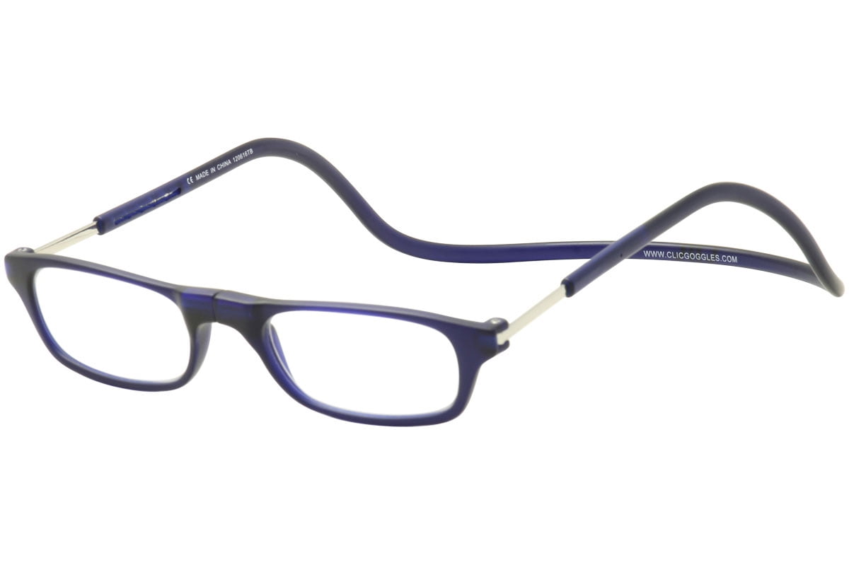 Clic Reader Eyeglasses Original Frosted Reflex Dk Blue Readers