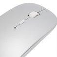 thumbnail image 2 of Souris sans fil 2,4 GHz Bluetooth double mode, 3 DPI, réglable, fonctionnement silencieux, ergonomique, rechargeable, pour ordinateur portable, argent, 2 of 4