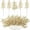 A002- Gold, variant on Christmas Decor Picks Glitter Gold Faux Berry Stems and Pine Needle Sprigs 20 Piece Set for Holiday Wreath Arrangements Christmas Tree Fillers and Holiday Crafts