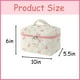 thumbnail image 2 of Bolsa de maquillaje uekeboag grande de viaje acolchada con estampado floral de algodón, 2 of 6