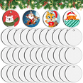 thumbnail image 2 of 105 Pieces Sublimation Ornament Blanks, Round Blank Sublimation Ornaments Sublimation for Christmas Tree, DIY Handmade, 2 of 7