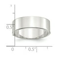 thumbnail image 2 of 925 Sterling Silver Solid Polished Flat Band Lightweight 7mm Flat Size 12.5 Band Ring Ring for Women and Men, 2 of 2
