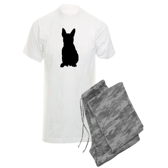 CafePress - French Bulldog Silhouette - Men's Light Pajamas