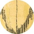thumbnail image 1 of Ahgly Company Indoor Round Abstract Brown Modern Area Rugs, 4' Round, 1 of 4