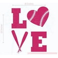 thumbnail image 6 of Girls Bedroom Décor Love Softball Teen Vinyl Letters Wall Decals Stickers 23x18-Inch Hot Pink, 6 of 6