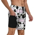 thumbnail image 3 of Fotbe Cute Animal with Cow Men’s Swim Trunks Quick Dry Swim Shorts Board Shorts with Mesh Lining-XX-Large, 3 of 9