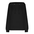 thumbnail image 2 of biudgviw Oversized Sweatshirt for Women Trendy off Shoulder Long Sleeve Hooded Fall Baggy Drawstring Pullover Shirts, 2 of 5