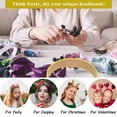 thumbnail image 4 of 10 Pack Satin Headbands 1.3 Inch Wide Red White Black Pink Purple Headband Women Girls Non Slip Fashion Hair Bands Diy Holiday Costume Accessories Diademas Coreanas Para Mujer, 4 of 12