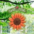 thumbnail image 2 of Metal Sunflower Welcome Sign Front Door Decor Hanging Welcome Sign Sunflower Garden Decor Indoor Outdoor Signs and Decor, 2 of 6