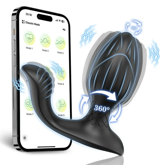 Xbonp Vibrating Butt Plug Anal Vibrator APP Remote Control Sex Toys