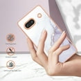 thumbnail image 3 of Compatible with Google Pixel 7A Soft Case Marble Pattern Enhanced Camera & Screen Protection Cover, 3 of 5