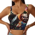 thumbnail image 2 of Lsque Chucky Printed Women'S Sports Bra, Compression, Moisture Wicking, High-Impact Sports Bra For Women,Supportive sports bra-X-Large, 2 of 9