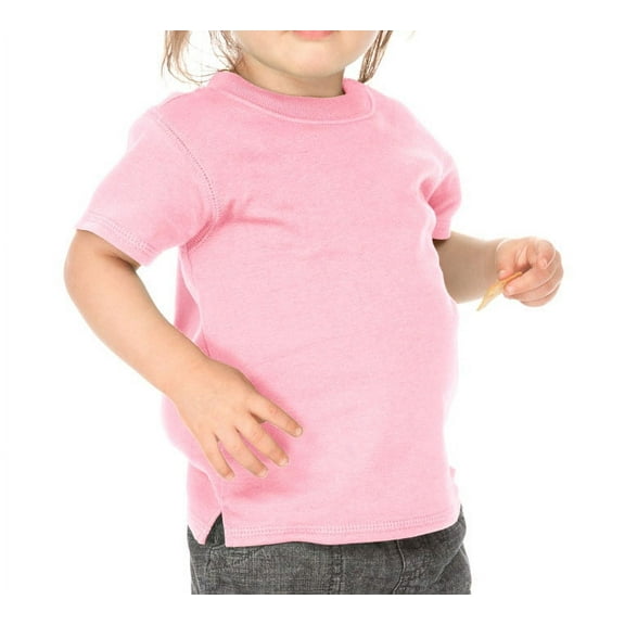 Kavio I1C0194 Infants Scoop Neck Short Sleeve Top-Baby Pink-18M
