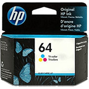 ~Brand New Original HP N9J89AN (HP 64) INK / INKJET Cartridge Tri-Color