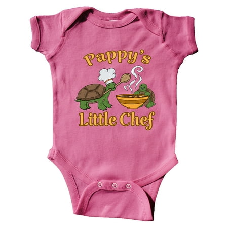 

Inktastic Pappy s Little Chef with Cute Turtles Gift Baby Boy or Baby Girl Bodysuit
